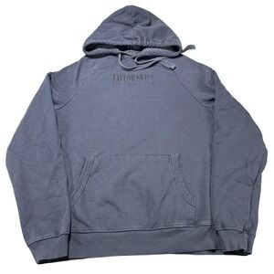 Taylor Swift Eras Tour Hoodie Mens Medium Blue 2023 City Dates Fleece Sweatshirt